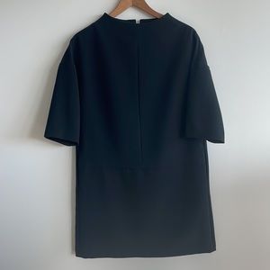 NWOT Blukey Black Mod Funnel Neck Dress with Pockets Size Small